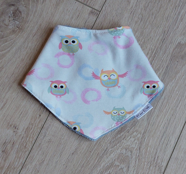 Bavoir bandana chouette