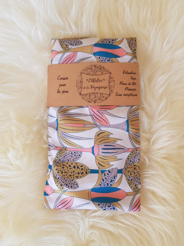 32 - Coussin pour les yeux - Ethnic flowers