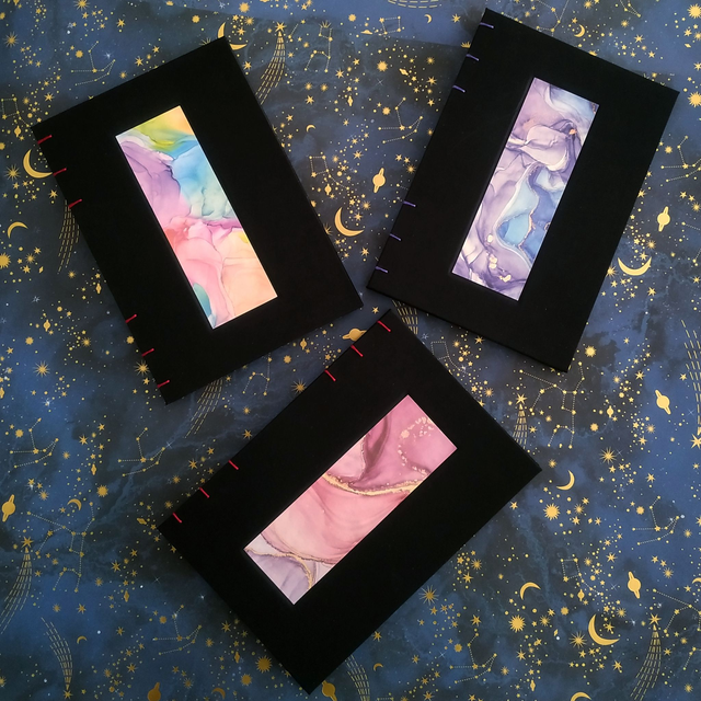 Carnet d'artiste A5 PAGES NOIRES multitechnique