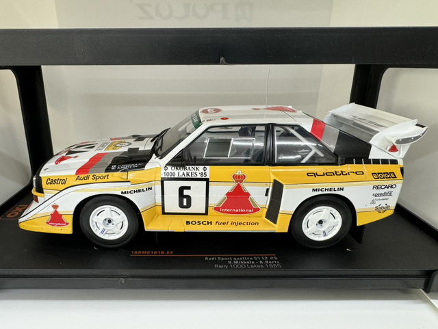 Audi Sport quattro S1 E2 #6 H. Mikkola Rally 1000 Lakes IXO 1:18