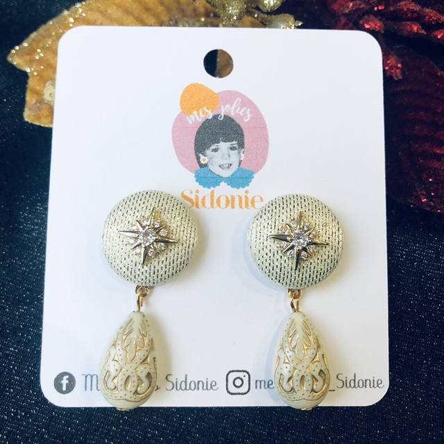 Mini Sidonie beige avec étoile et goutte baroque