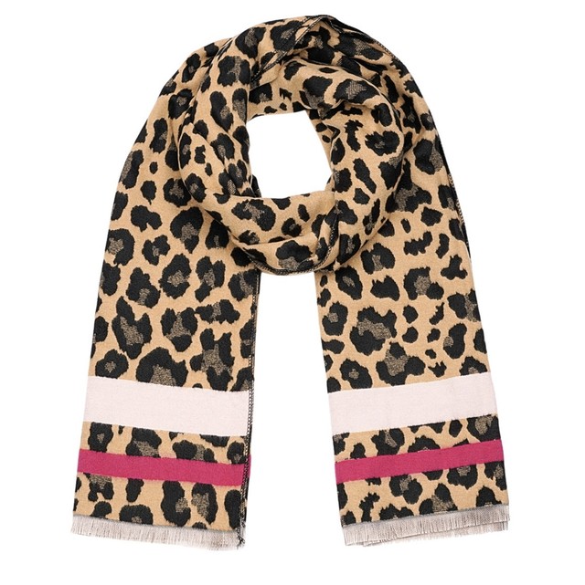 Sjaal panter/roze