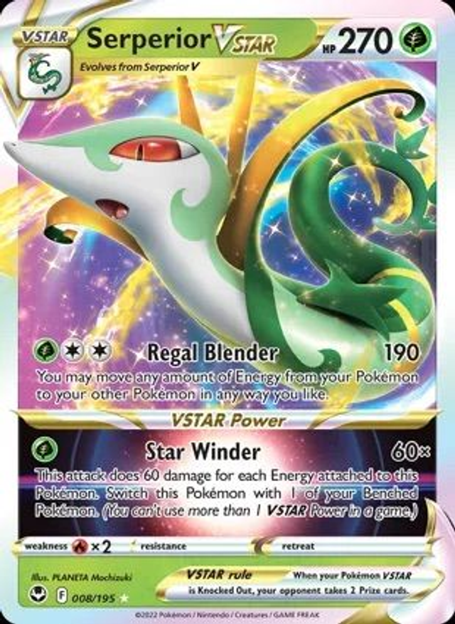 Serperior VSTAR - 8/195 (Rare Holo VStar)
