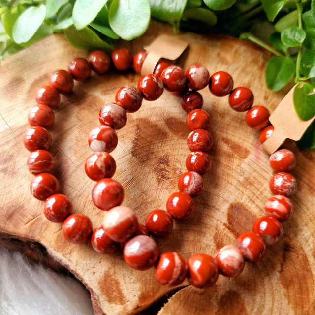 Red Jasper 8mm Beaded Bracelet