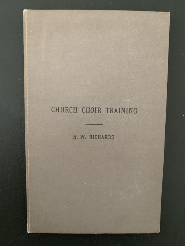Church Choir Training by H W Richards