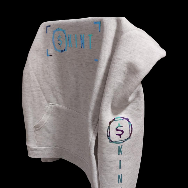 Skint hologram logo hoodie 
