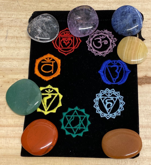 Bolsa con los 7 minerales chakras