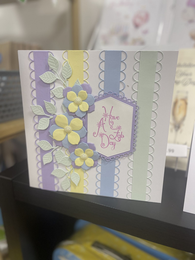 3D Have A fab Day Birthday Card 8 x 8 Handmade 