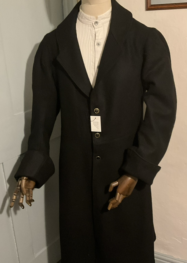 Black Wool Early Victorian Frock Coat