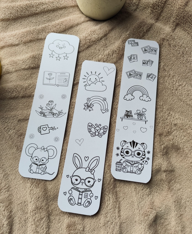 Marque-page à colorier (lot de 3) - au choix