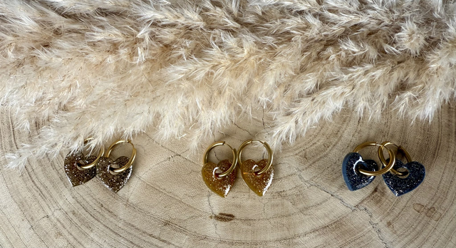 Les boucles d'oreille Denisette paillette
