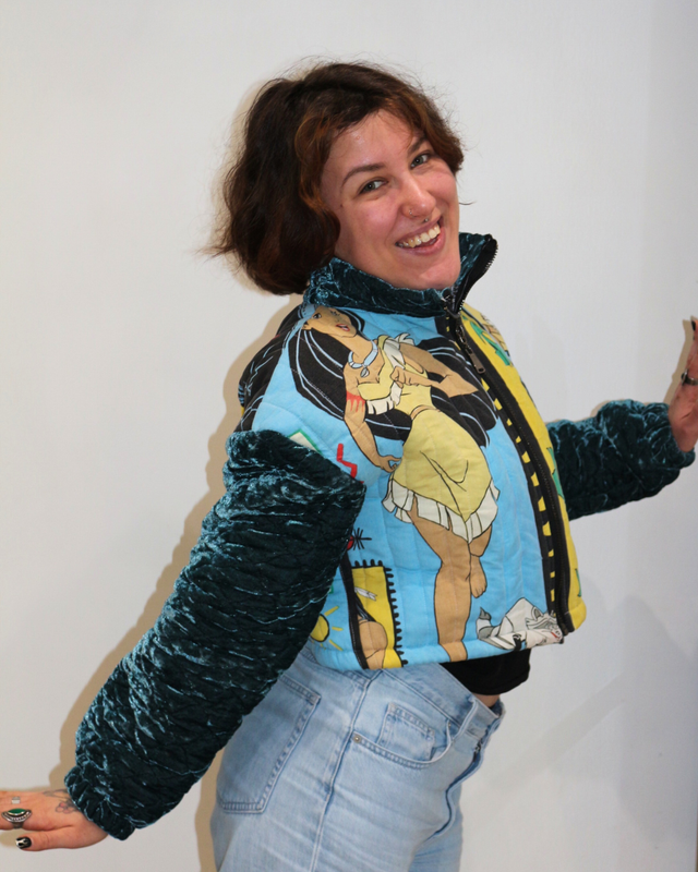 🍂 Veste Bomber "Pocahontas" – Pièce Unique Upcyclée – Taille M