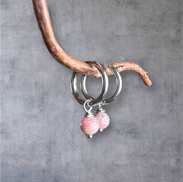 Créoles Rhodochrosite – Élégance et douceur