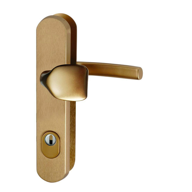 Hliníkové bezpečnostní kování - klika/koule s překrytím vložky F4