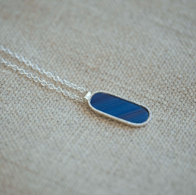 Pendentif Sigilla - Argent, bleu