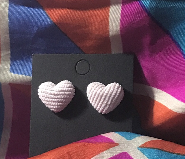 Light Pink Fabric Studs Plain - FSP22