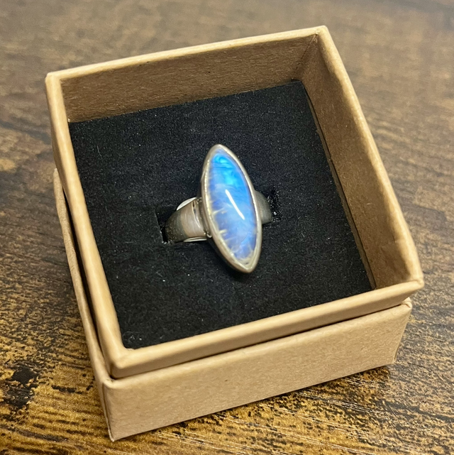 Bague en argent et Péristérite - Taille 51