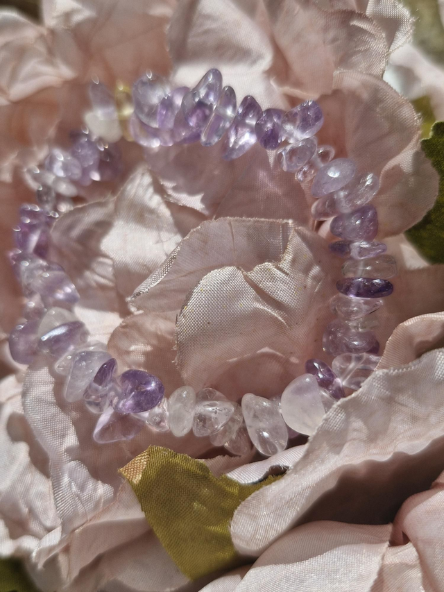 Ametrine crystal chip bracelet
