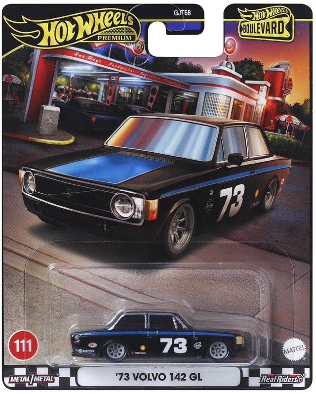 Hot Wheels Premium Boulevard - '73 Volvo 142 GL in Schwarz