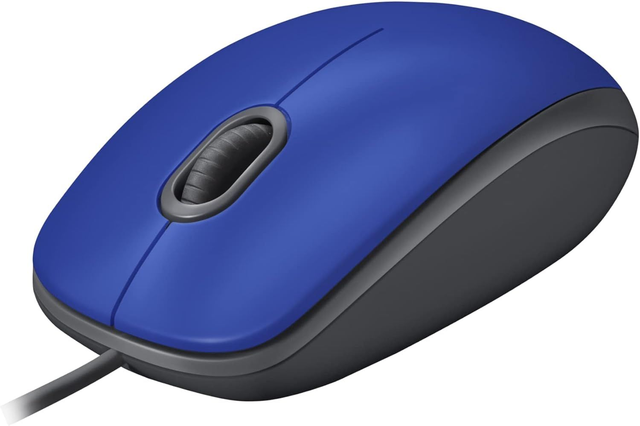 Mouse com fio USB Logitech M110 com Clique Silencioso - Azul
