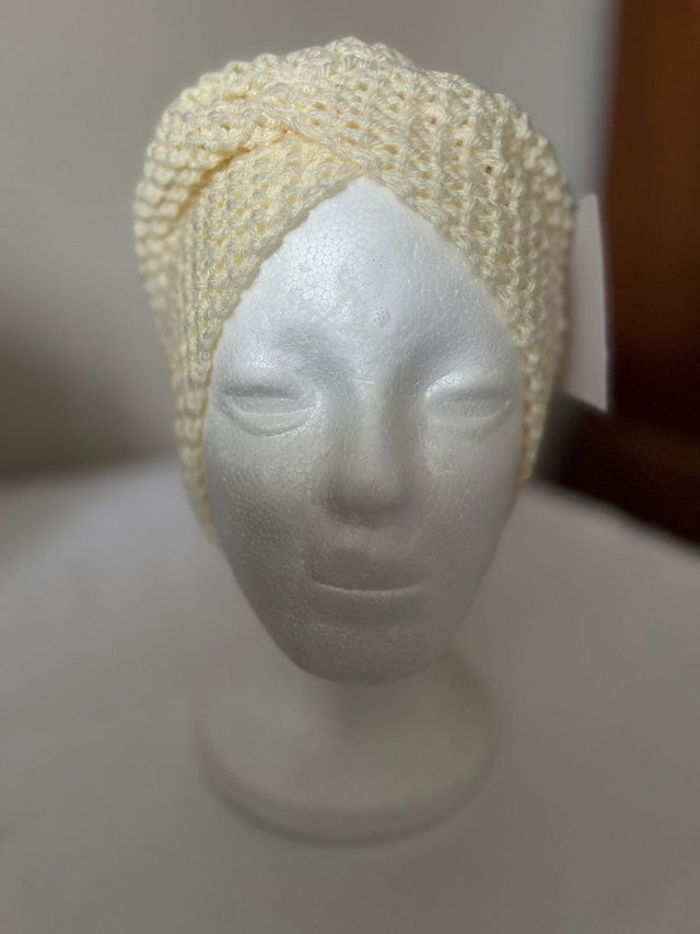 7068  Cream ear warmers