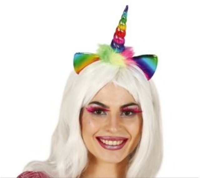 CARNEVALE , DIADEMA UNICORNO COLORS 
