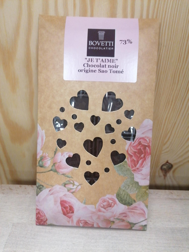 Chocolat noir "je t aime" 100g