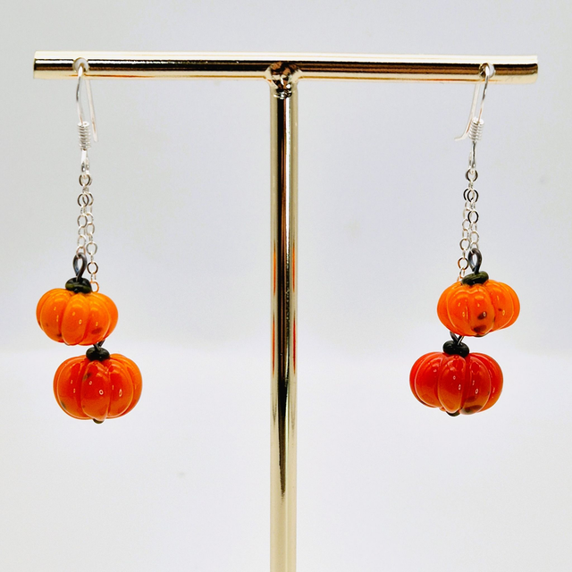 Boucles d'oreilles Potiron 1