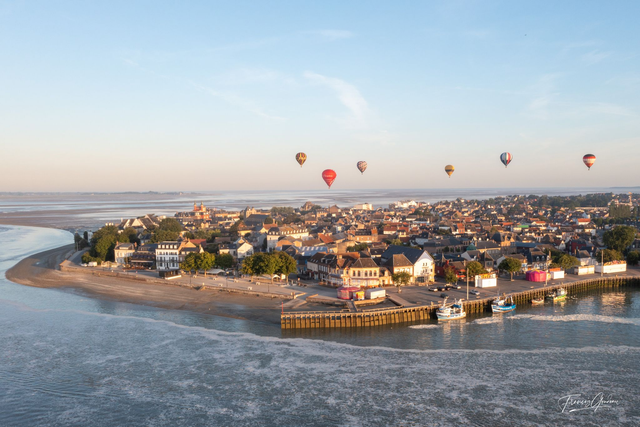 Tirage sur toile - Montgolfières sur Le Crotoy