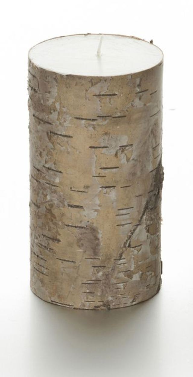 Zylinderkerze 'Rinden Decor'