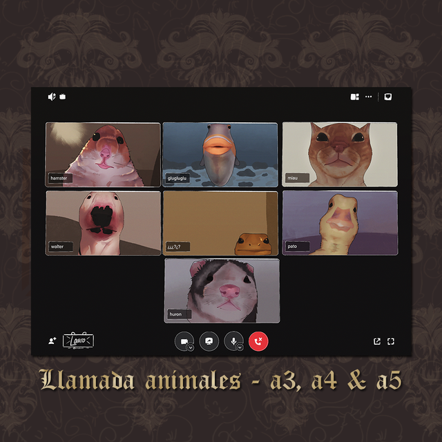 Print Llamada de animales