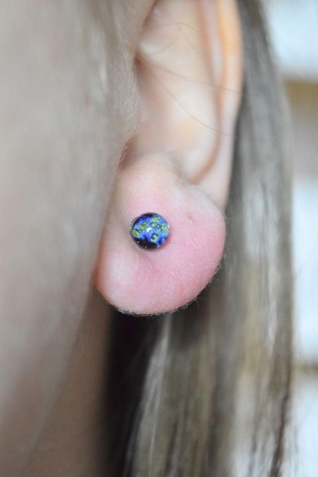 PUCES VOIE LACTÉE MONTURE INOX DORÉ (PVL04)