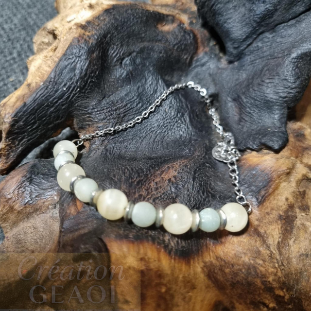 Amazonite et Calcite orange 