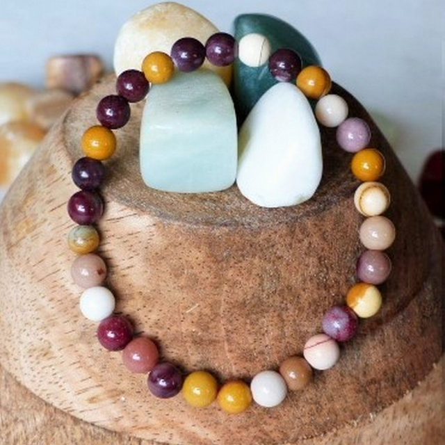 Bracelet Jaspe Mokaïte 6 mm