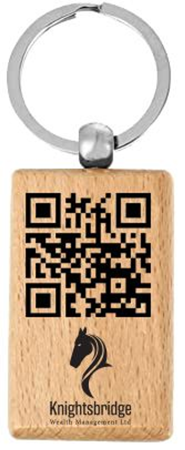 QR Wooden Keyring