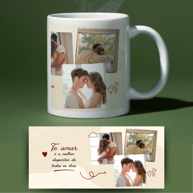 Caneca dia dos namorados - Te amar é o melhor despertar de todos os dias