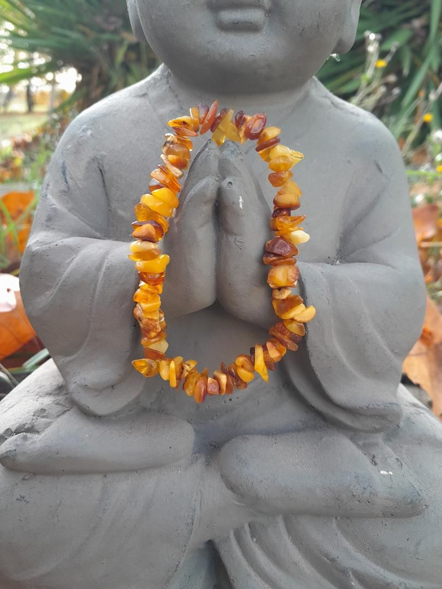 Bracelet baroque Ambre baltique multi couleur