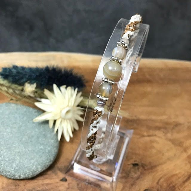 Agate du Bostwana - modèle &#039;ADN&#039;