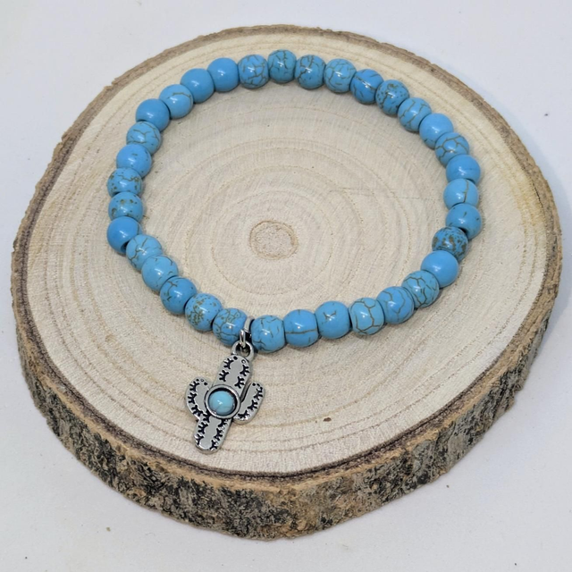 Bracelet &quot;Cactus&quot; turquénite BB-019