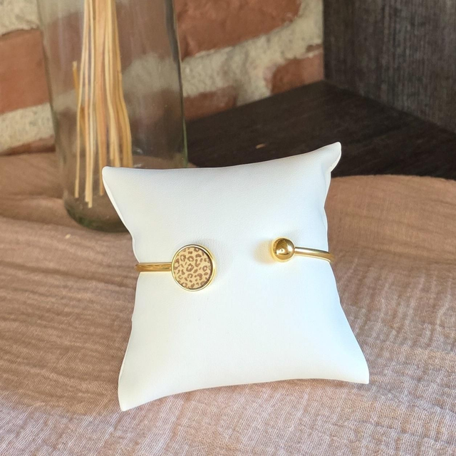 Bracelet Jonc Leopardia 12mm – Élégance et Sauvagerie Réunies

