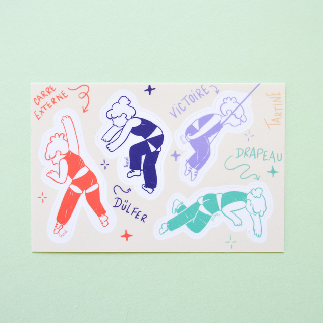 Sticker Planche X4 "Climbing Girl"