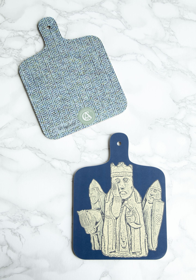 Lewis Chessmen Mini Chopping Board - Tweed Reverse