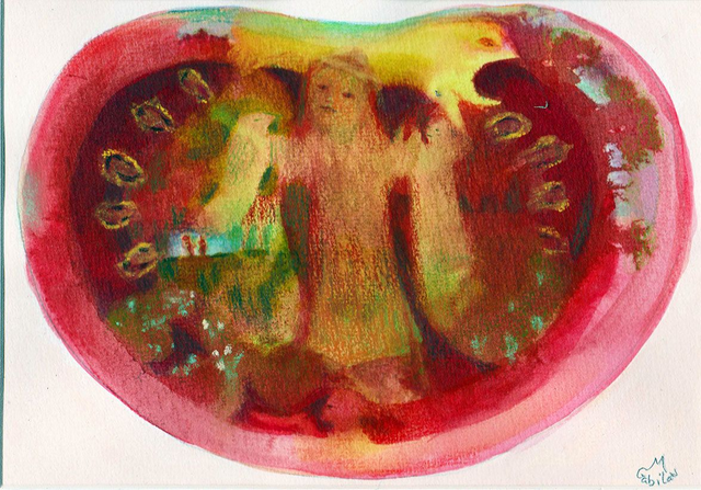 Coeur de tomate "L'enfant paysage"