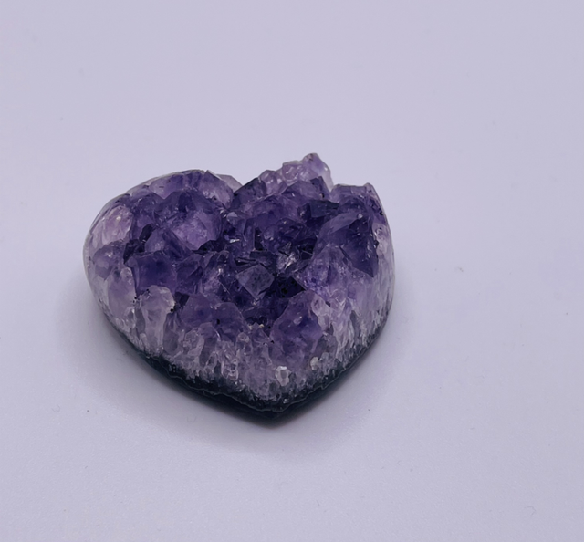 Amethyst Druzy Heart - 2 
