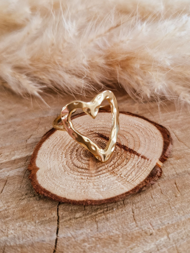 Bague "Coeur" - Modèle doré 