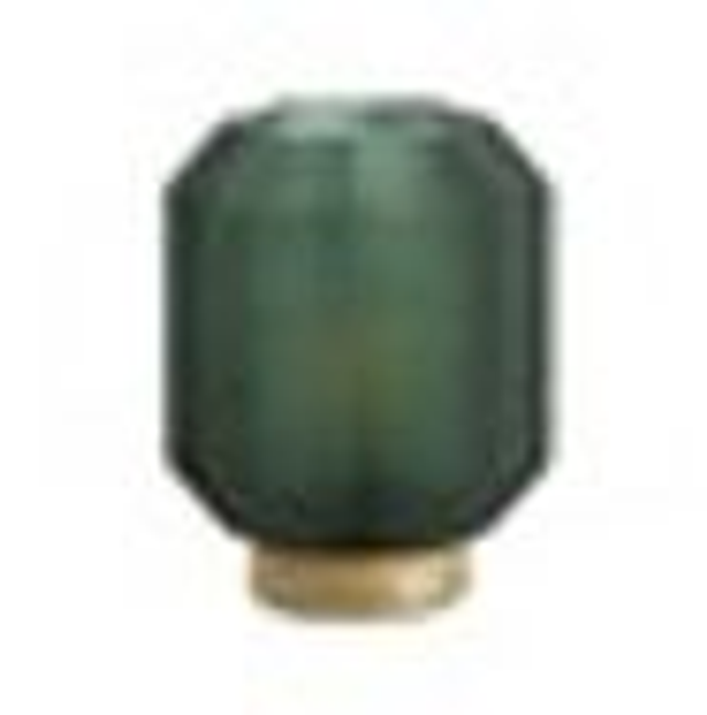 Tafellamp LED Ø13x16,5 cm YVIAS glas mat donker groen+goud