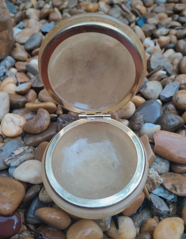 Boite bijoux vintage albatre 