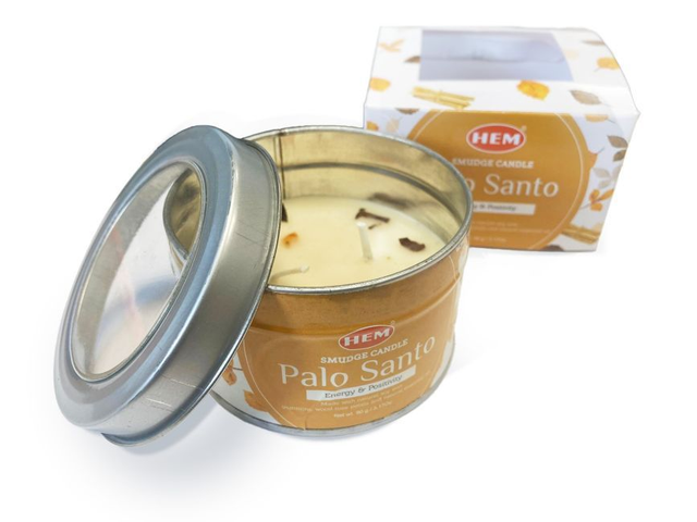 ♡ Bougie Palo Santo avec pierres ♡