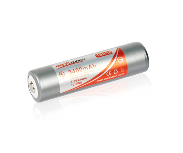 Orcatorch Accus 18650 - 3400mAh RECHARGEABLE