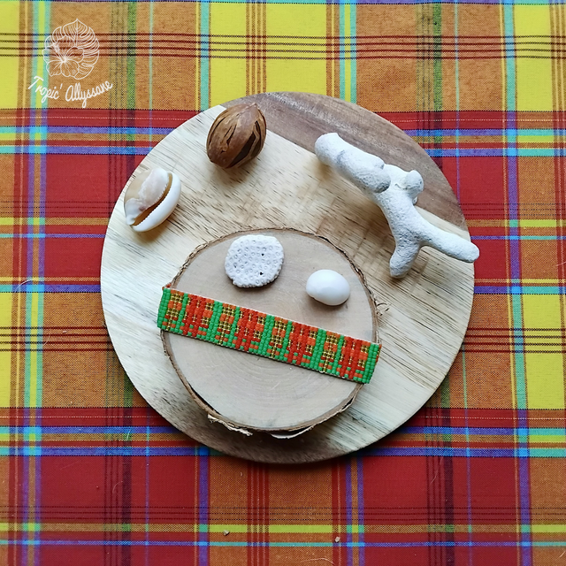 Madras Tissé (Large): Rouge / Jaune / Orange / Vert